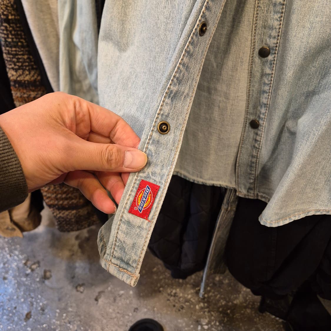 M 디키즈 웨스턴 워싱 데님셔츠  상품이미지5