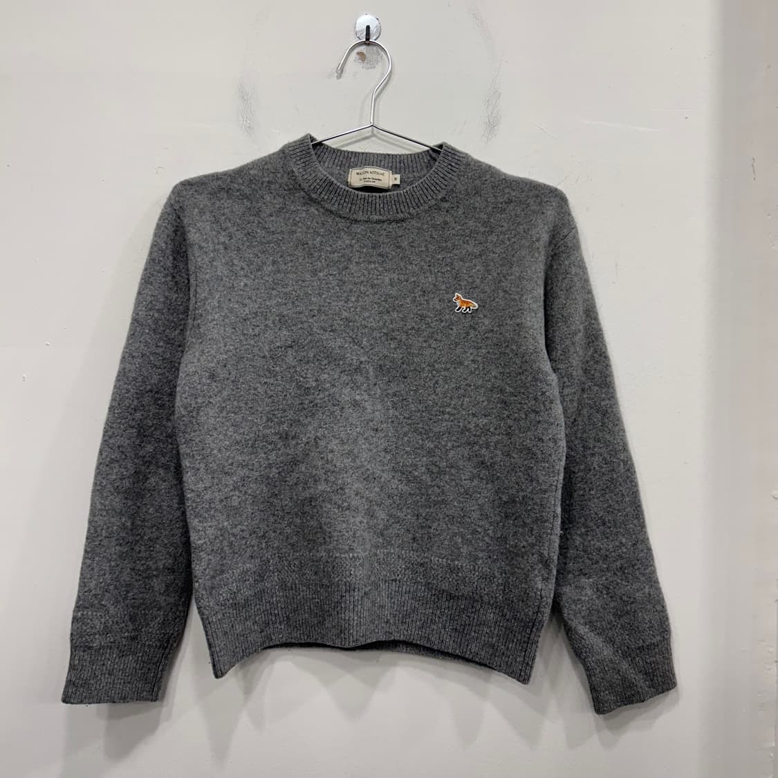 메종키츠네 베이비폭스 자수 크롭니트 상품이미지2