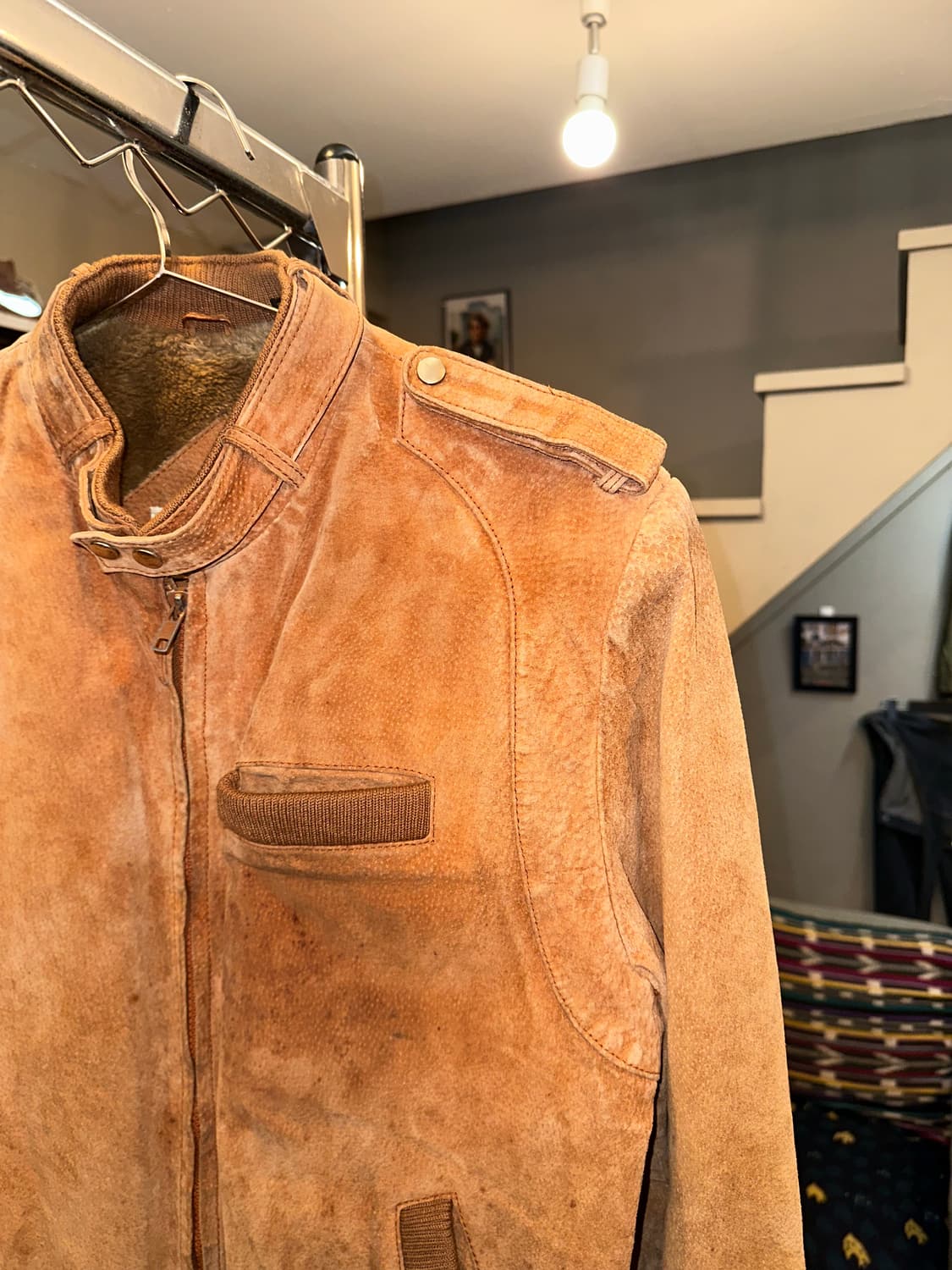 90’s Japanese pig-leather rider jacket 상품이미지5
