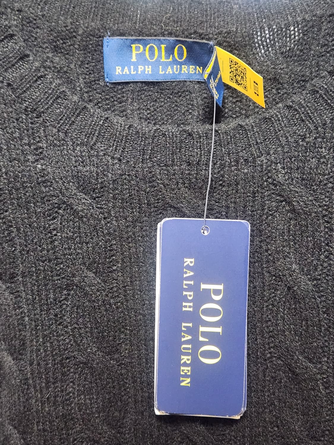 폴로 랄프 로렌 케이블 니트 울 캐시미어 스웨터 블랙 M 새상품 상품이미지3