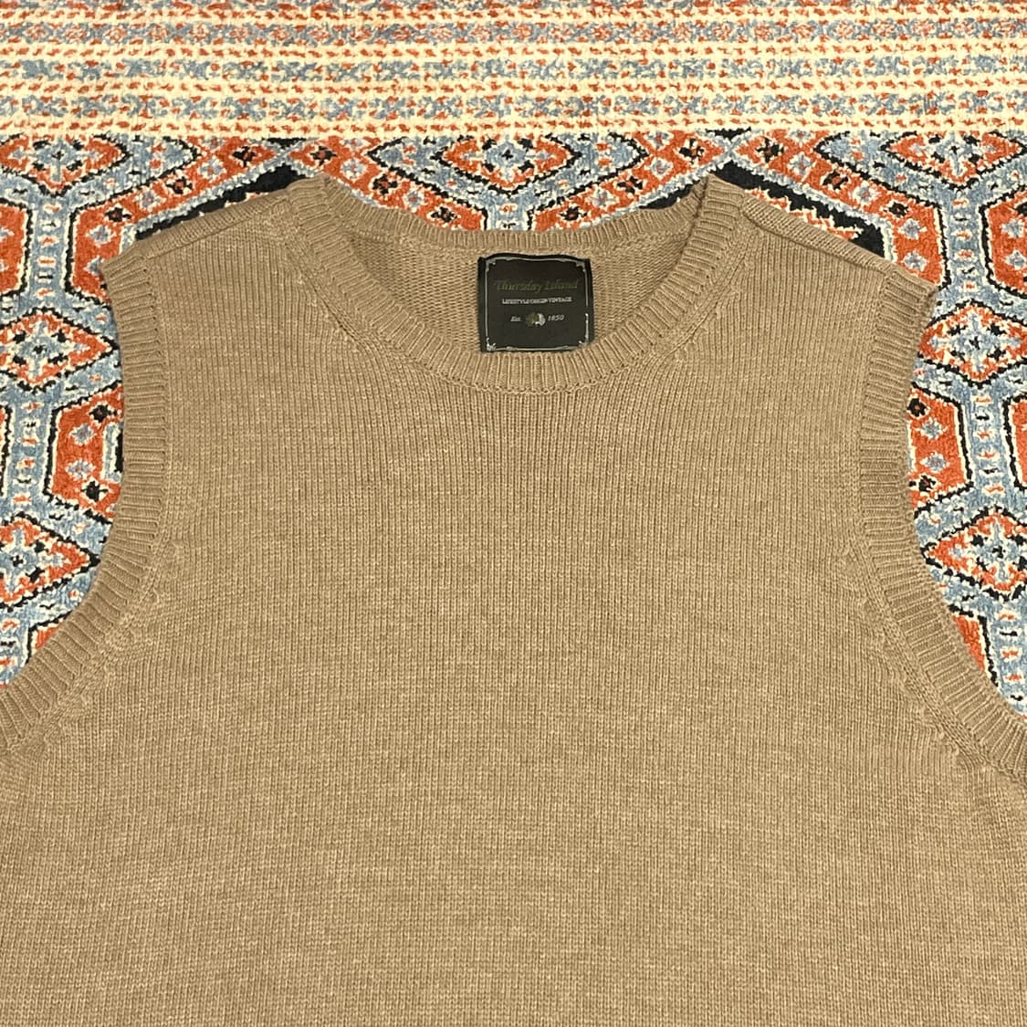 써스데이아일랜드 베이지 니트 조끼 원피스 여성S 상품이미지2