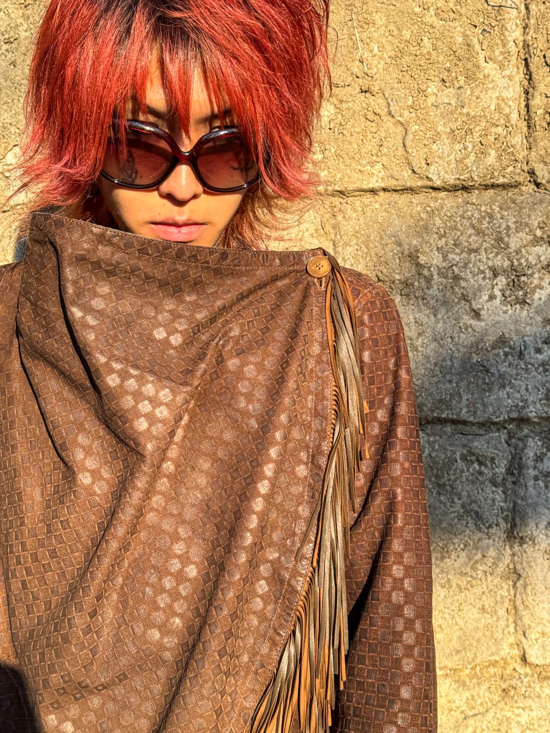 Vintage Reversible Leather Fringe Cort 상품이미지1