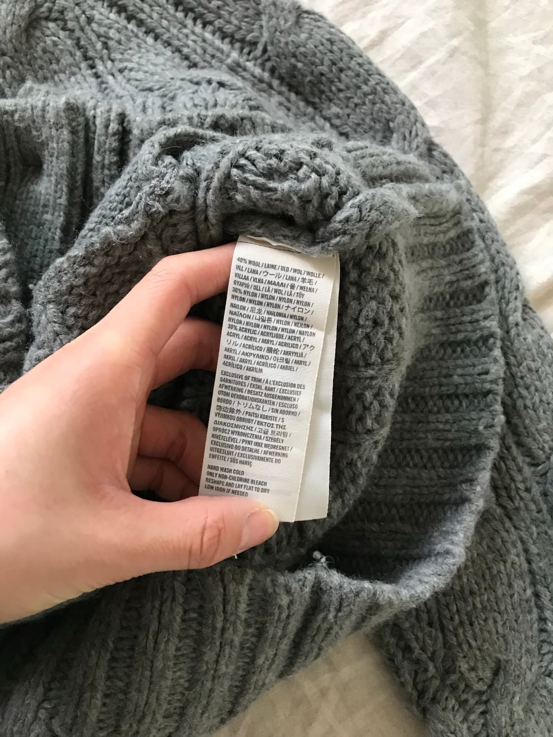 아베크롬비 산양 로고 케이블 차콜 니트 가디건 상품이미지9