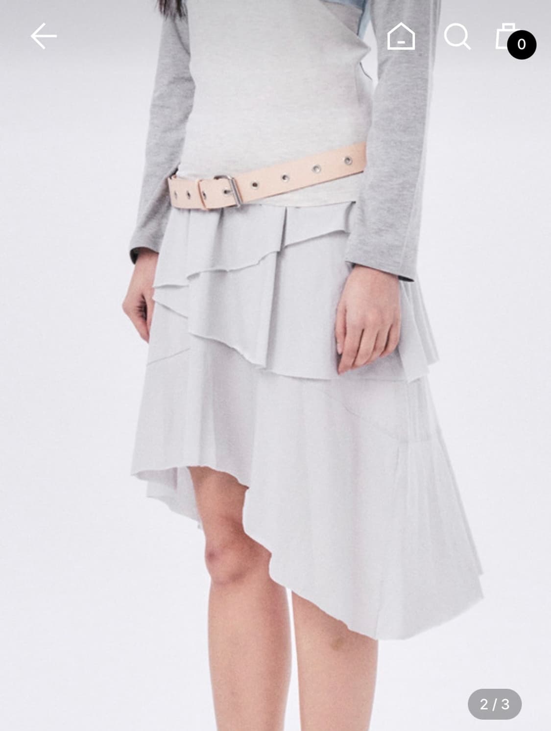 할로미늄 3 LAYERS SKIRT / LIGHT GRAY 상품이미지2