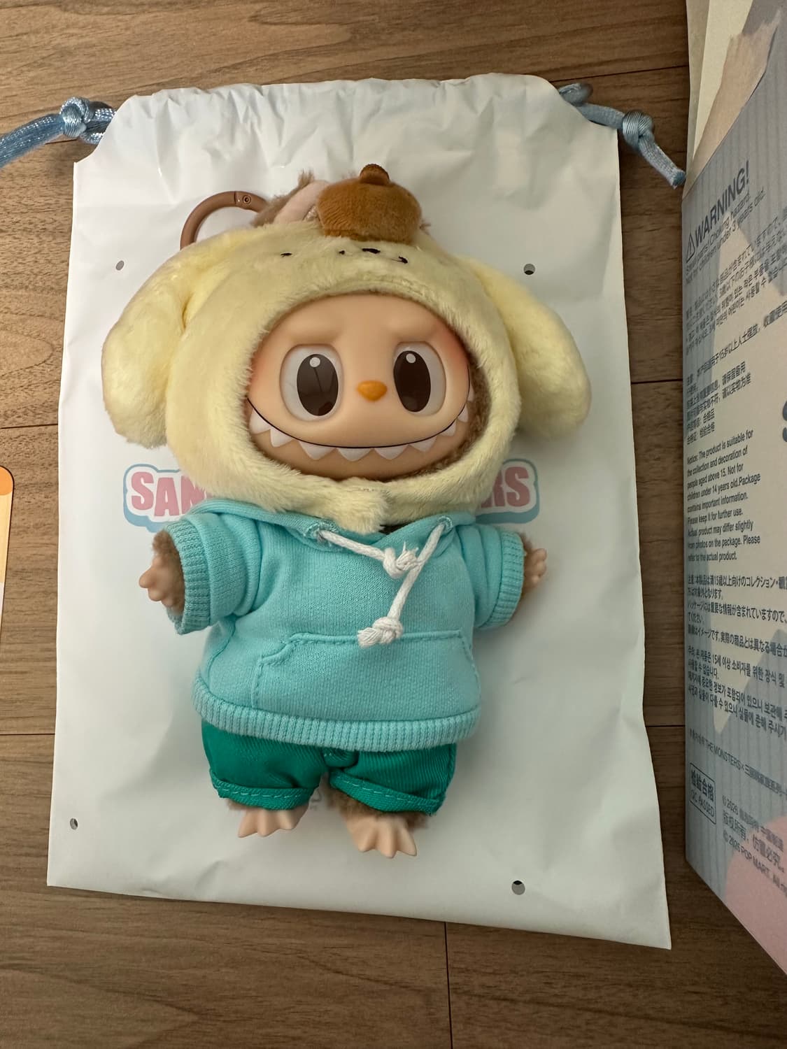 팝마트 라부부  x 산리오 인형 키링 폼폼푸린 개봉박스 상품이미지1