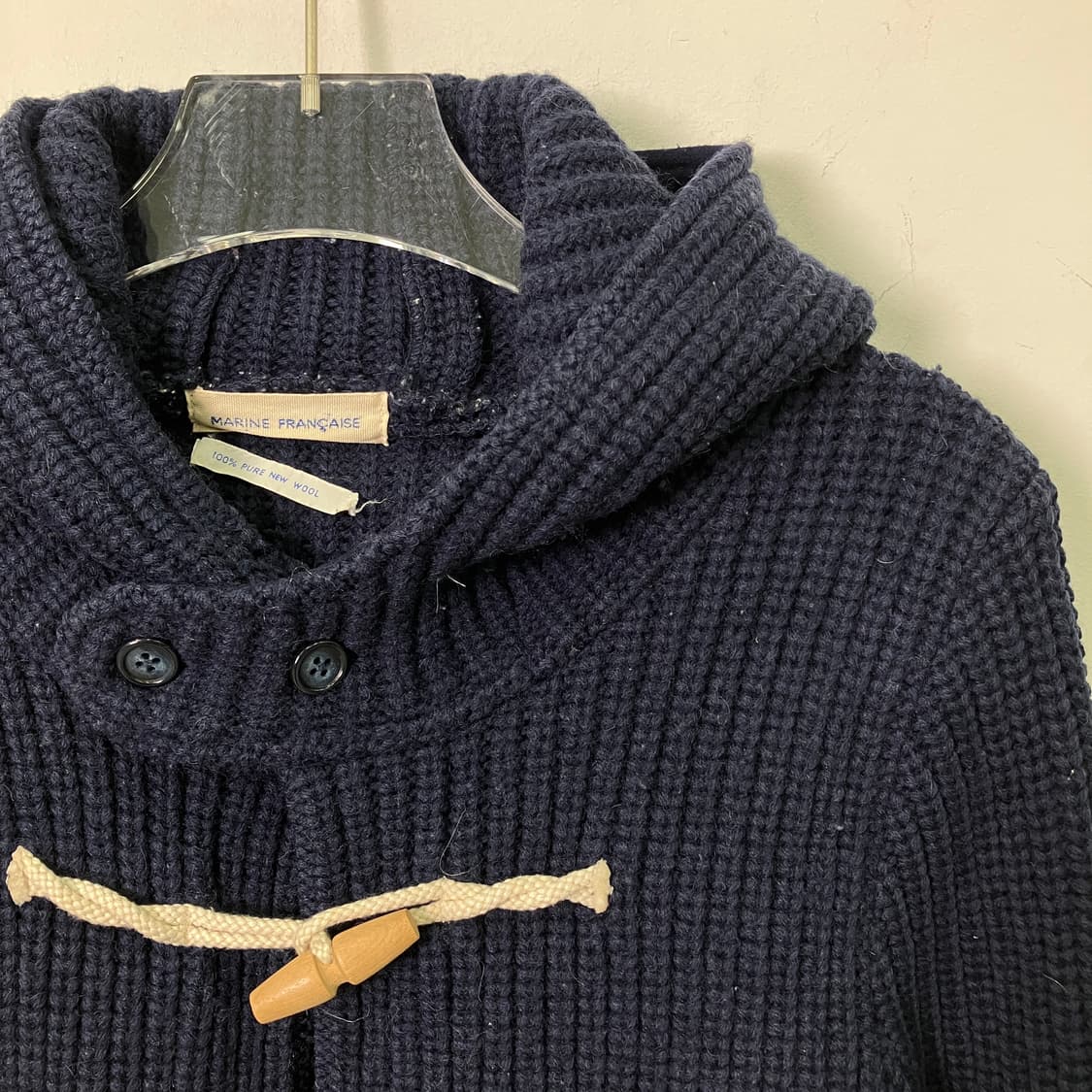 JPN VTG 빈티지 네이비 후드 더플 코트  상품이미지4