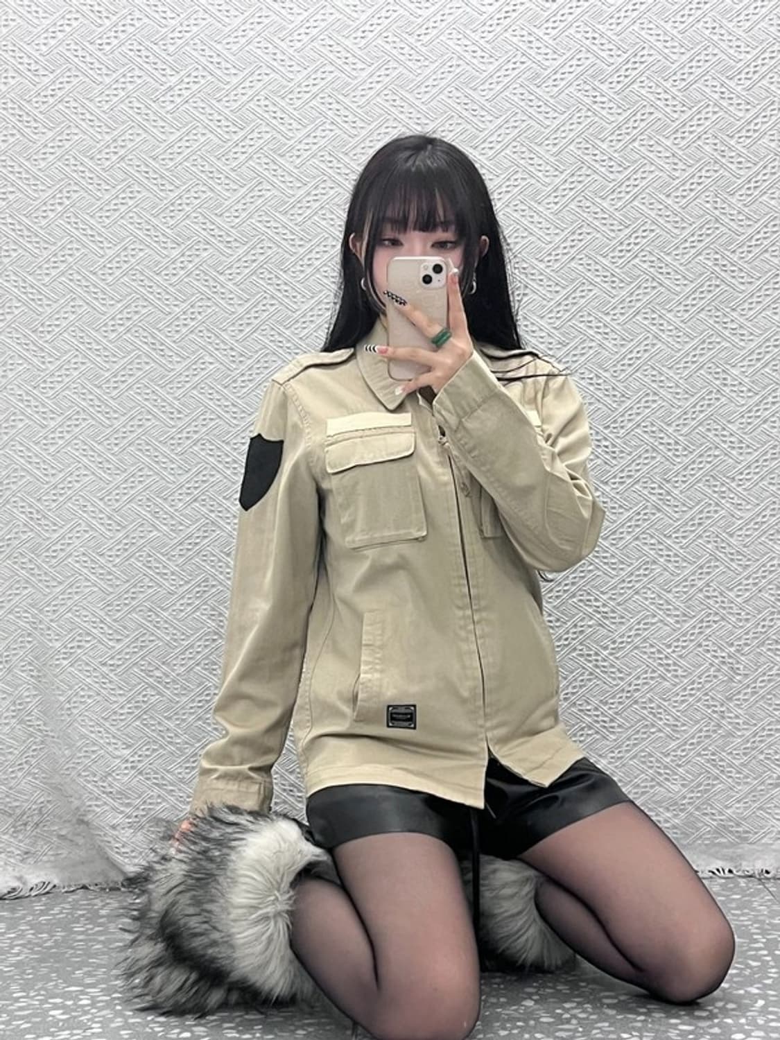 리타 빈티지 밀리터리 헌팅 트러커 셔츠 워크 자켓 M C10509 상품이미지1