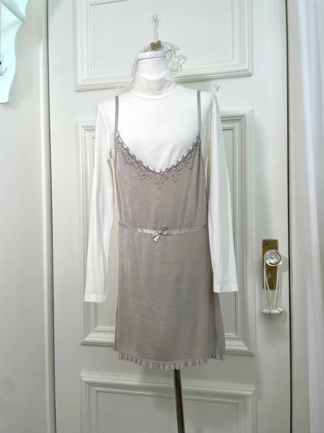 pale gray bow point mini opc&white basic 상품이미지1