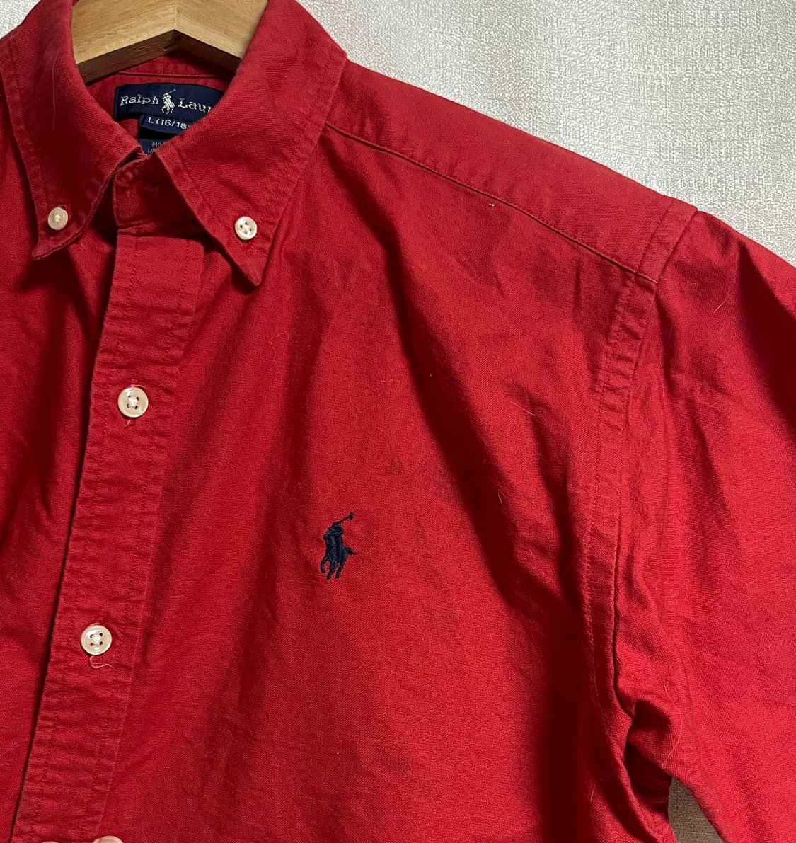 폴로 랄프로렌 크롭 반팔 셔츠 L 상품이미지3