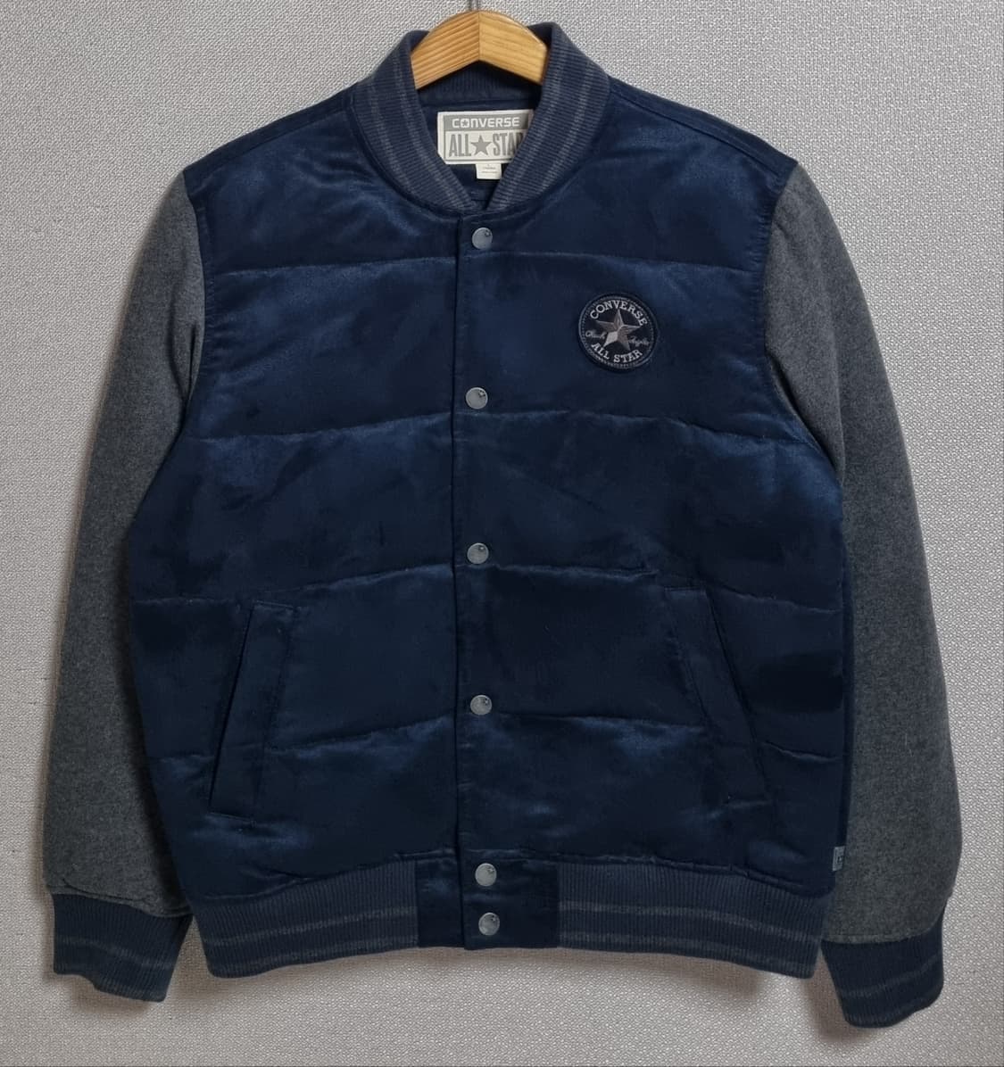 L ) 컨버스 네이비+그레이 덕다운 오리털 점퍼 상품이미지1