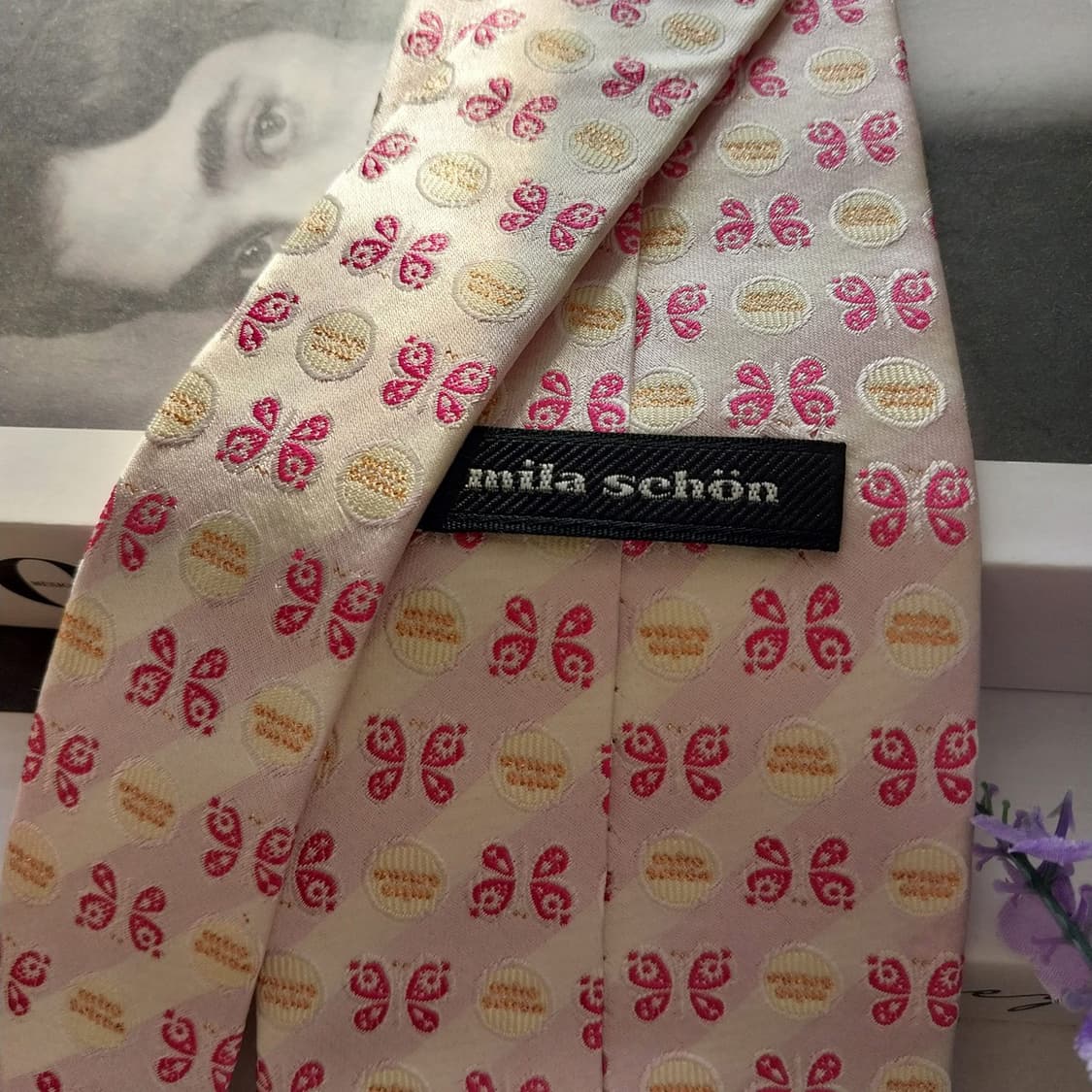 밀라숀 실크 핑크 도트 패턴 넥타이 9.5cm A+등급 K1315
 상품이미지6