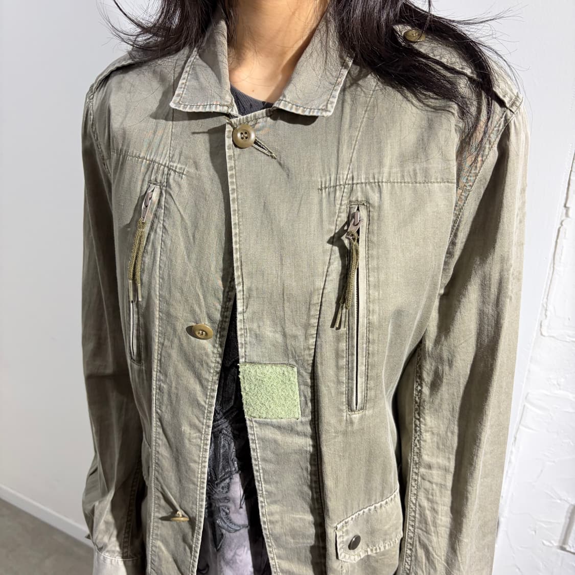 PPFM 카키 해골 스컬 자켓 상품이미지4