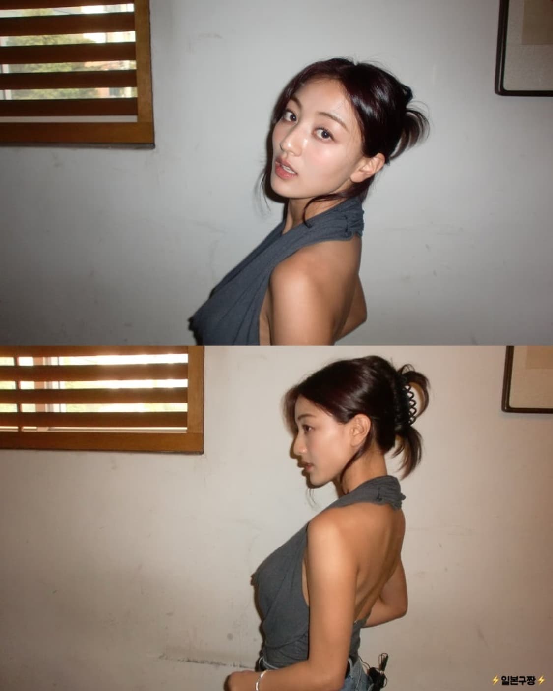 파르티멘토 카울넥 홀터 슬리브리스 크롭탑 상품이미지3