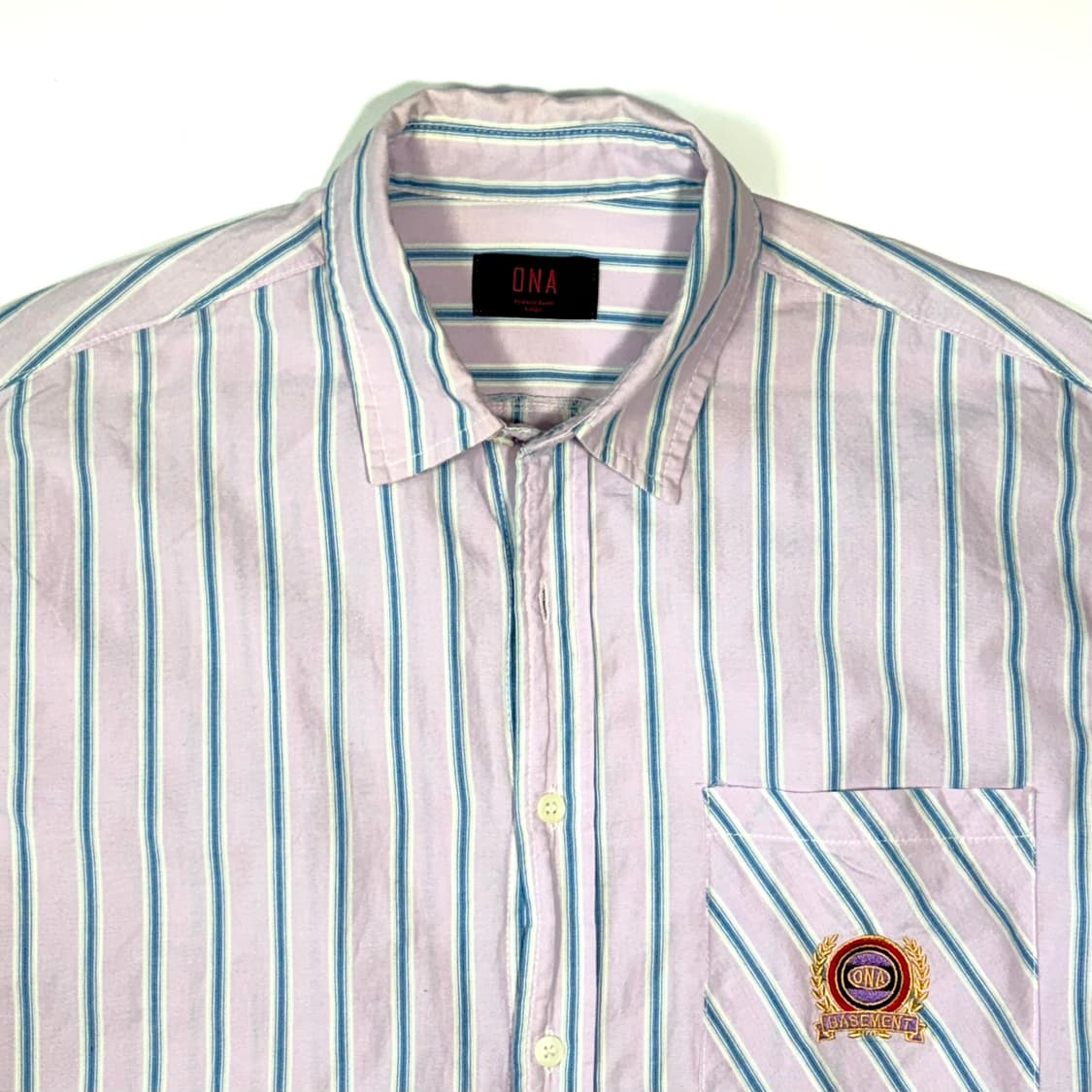 ONA 핑크 스트라이프 셔츠 L 상품이미지3