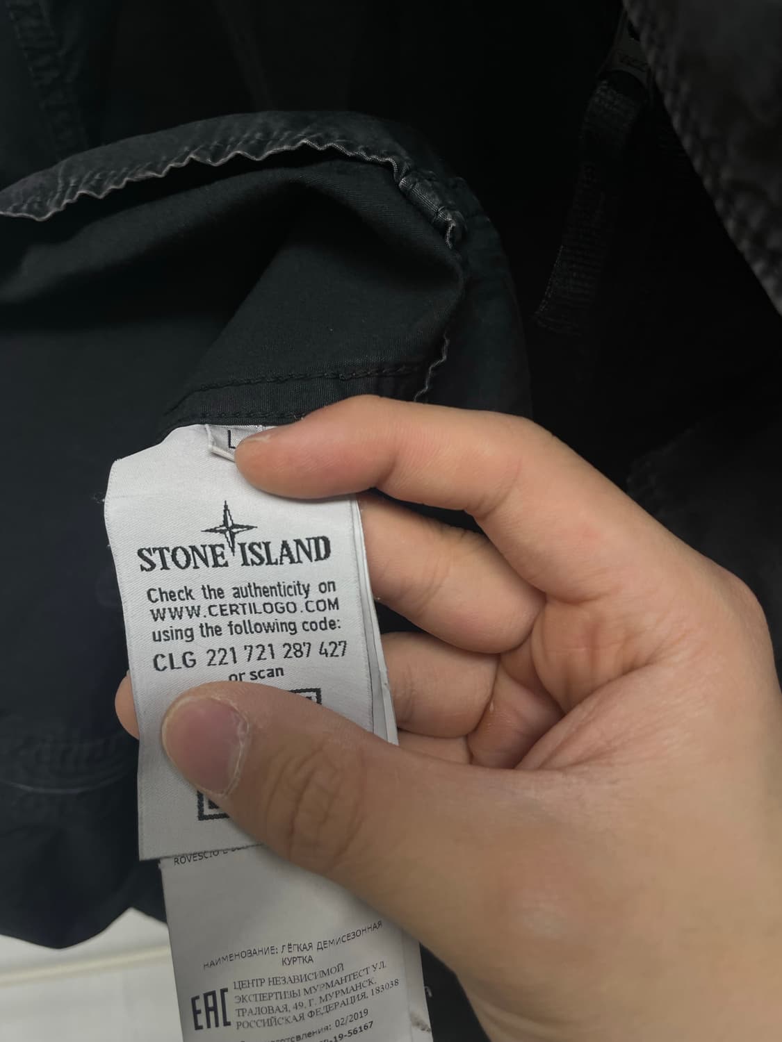 스톤아일랜드 올드이펙트 오버셔츠 자켓 블랙 [L] 상품이미지5