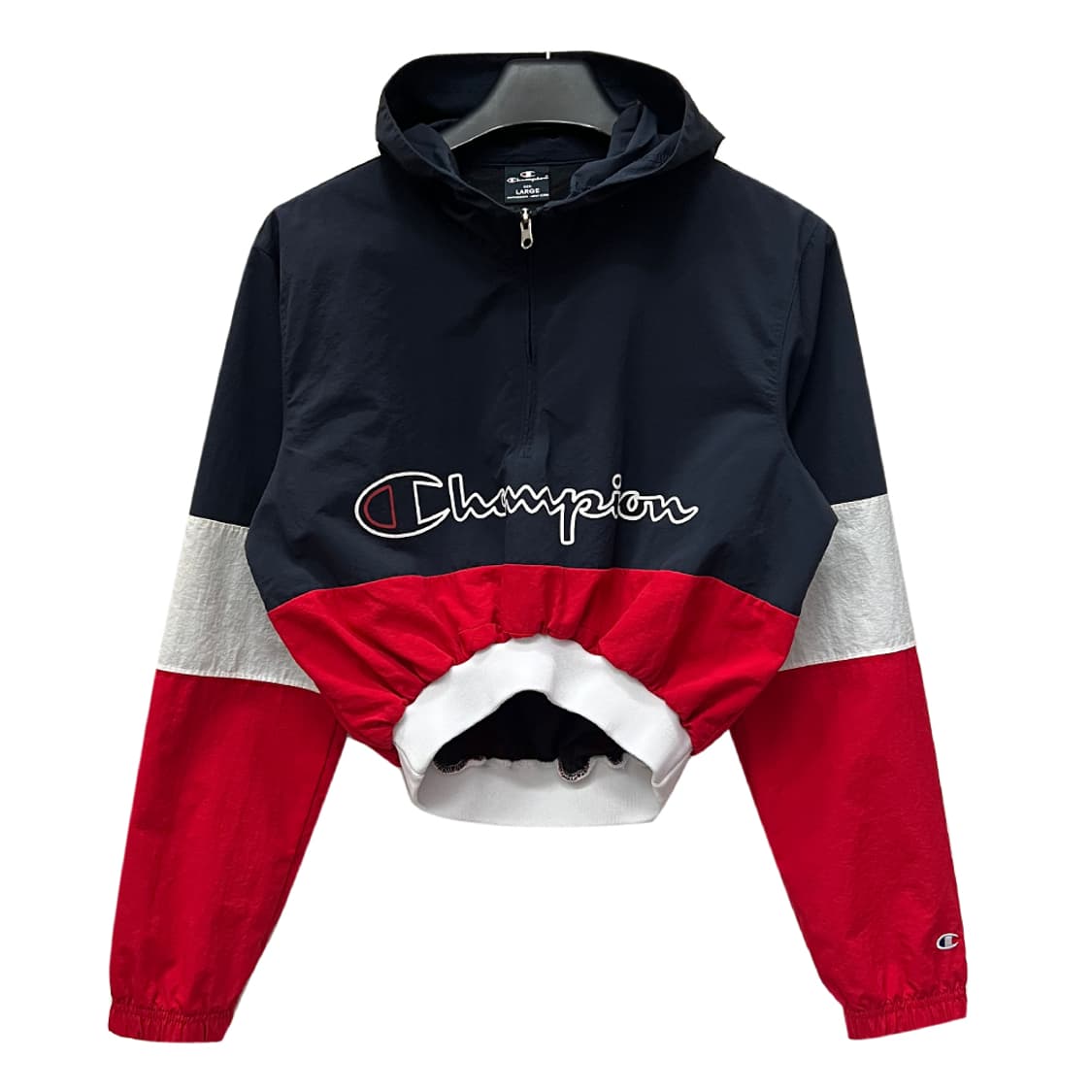 챔피온 하프집업 크롭 아노락 바람막이 L 상품이미지1