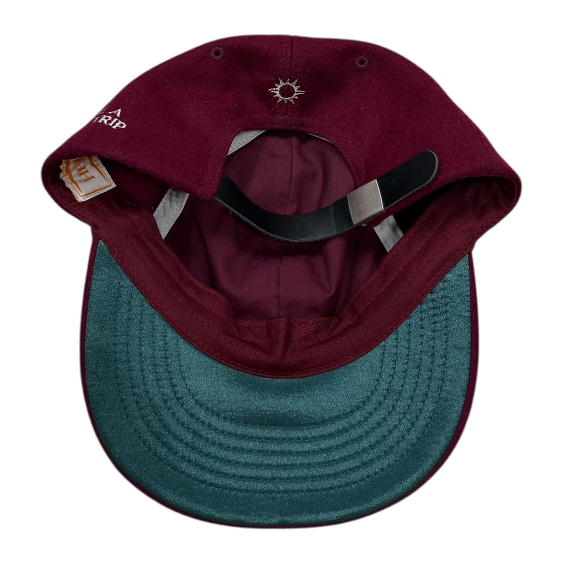 헬로선라이즈 H로고 울 릴렉스 6패널 캡 모자 버건디 레드 상품이미지3