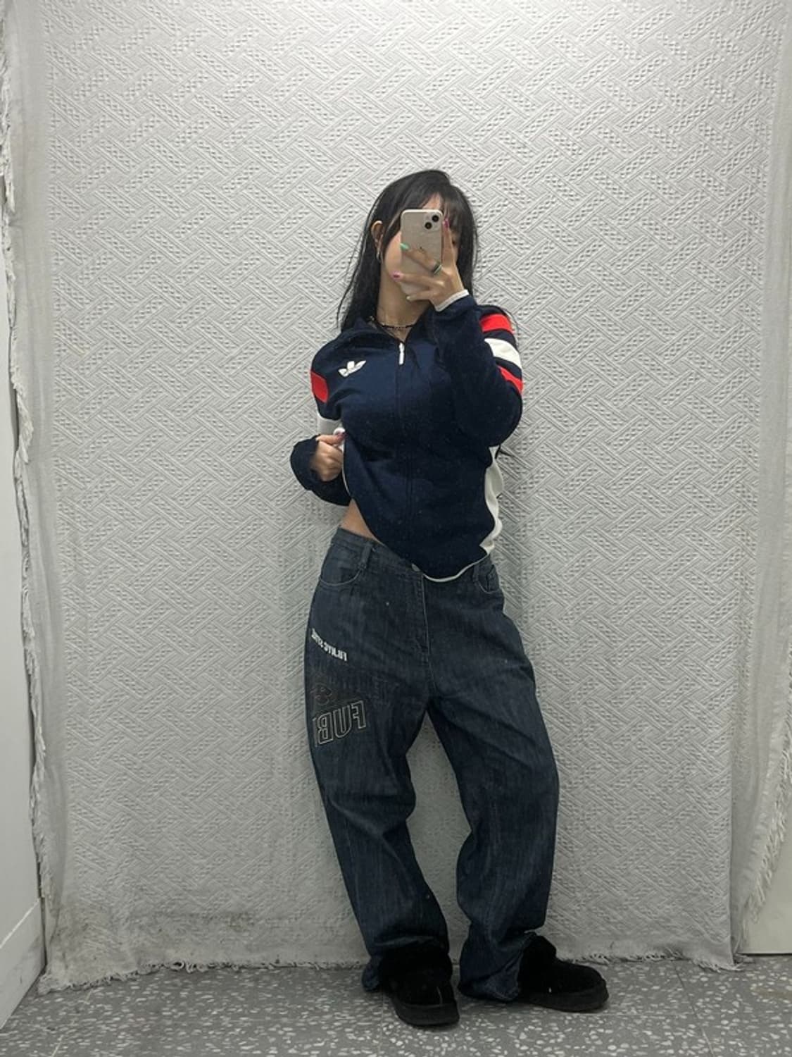 푸부 FUBU 올드스쿨 스트릿 레터링 데님 팬츠 38인치 C06548 상품이미지2