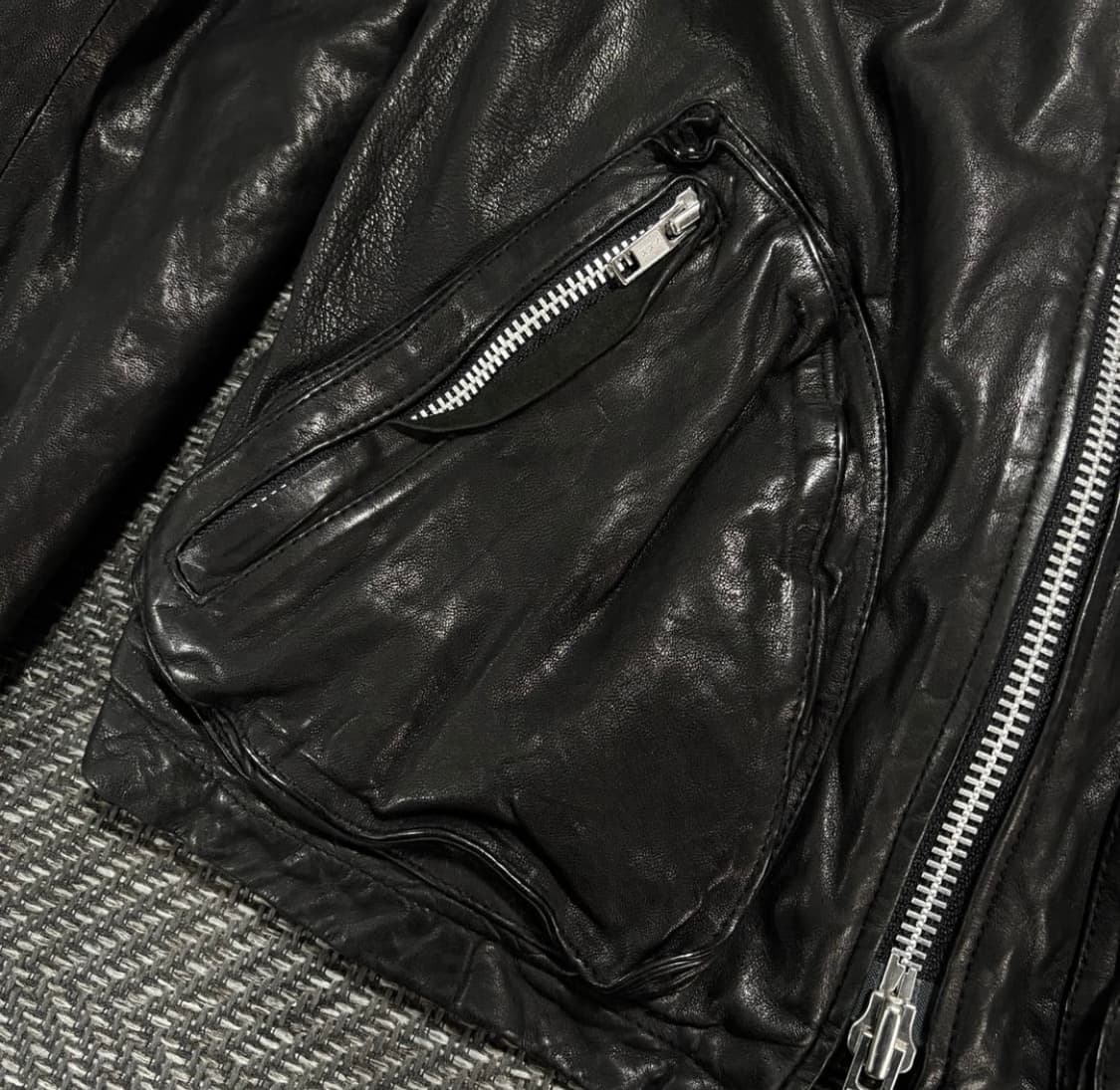 VTG Lambskin leather jacket S 상품이미지7
