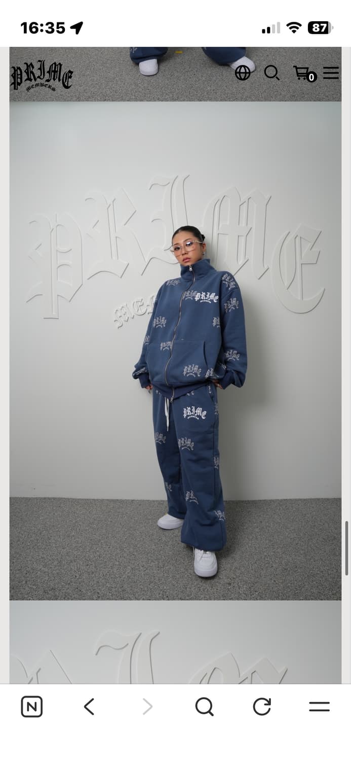 [프라임멤버스] Jacquard Wide Joggers light Blu 상품이미지7
