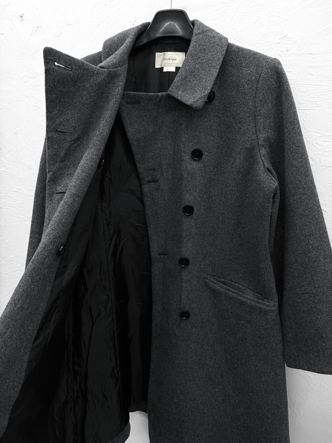 predichant 버튼 울 코트 상품이미지3