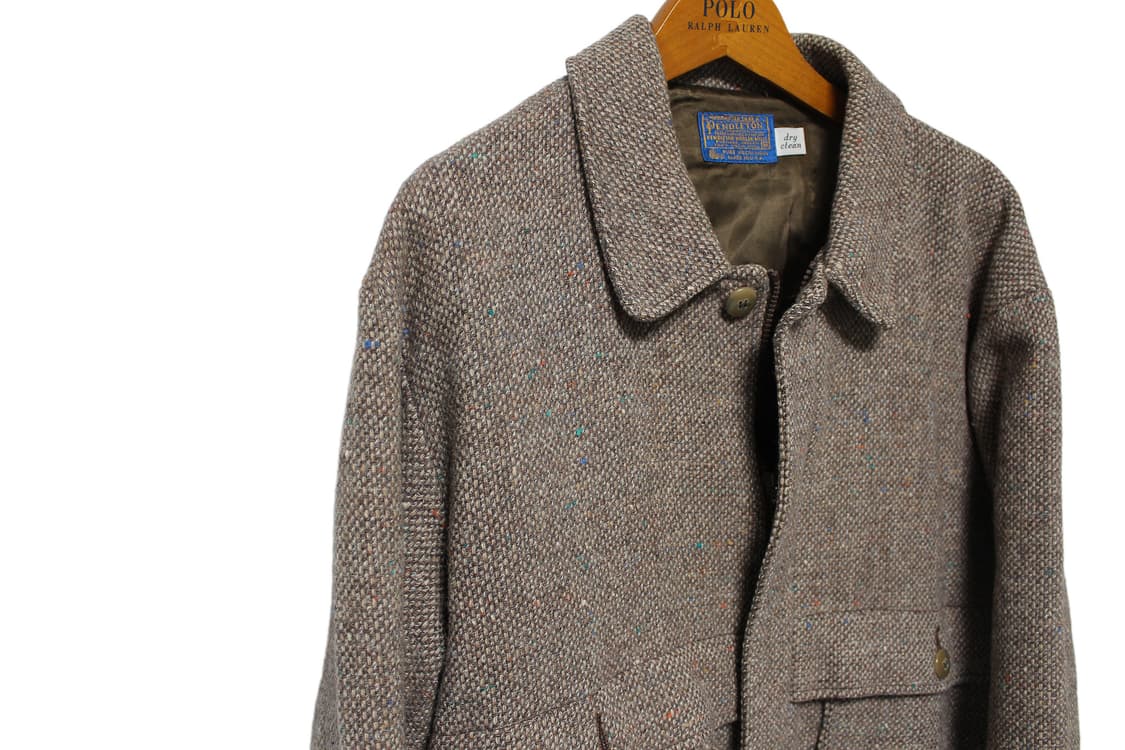 1990s Pendleton 펜들턴 퓨어버진울 블루종  상품이미지7