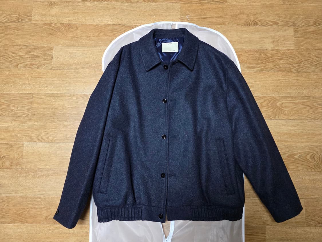 포터리 멜튼 울 블루종 멜란지네이비 3사이즈 상품이미지1