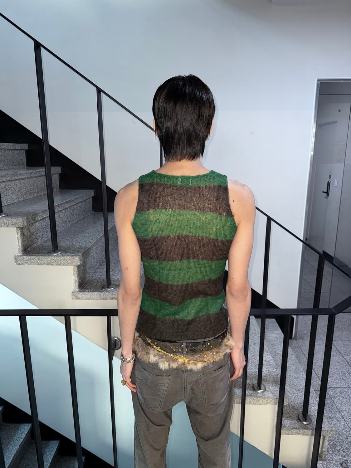 two tone knit vest 상품이미지2