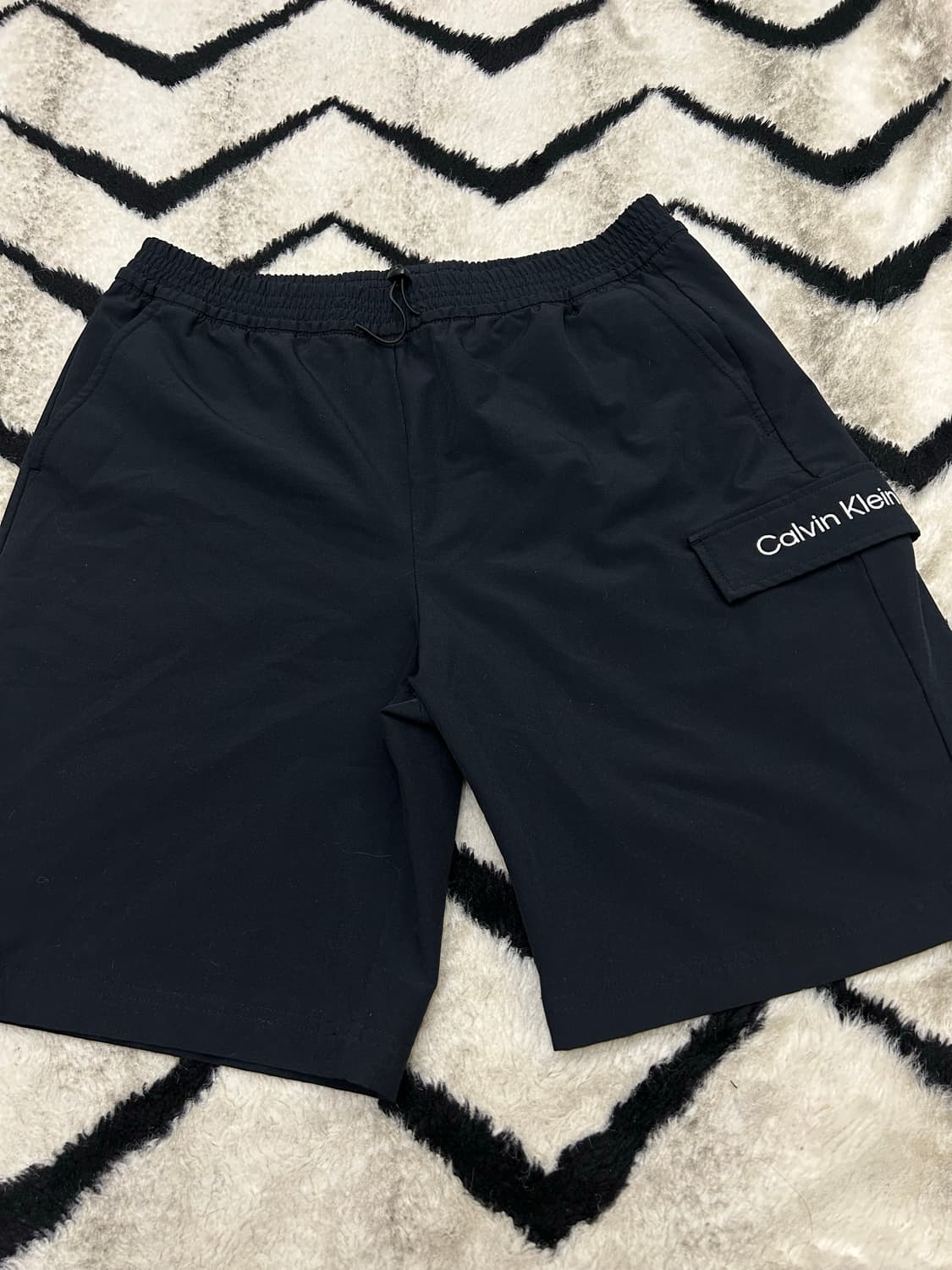 [XL]캘빈클라인 우븐 반바지/블랙 상품이미지2