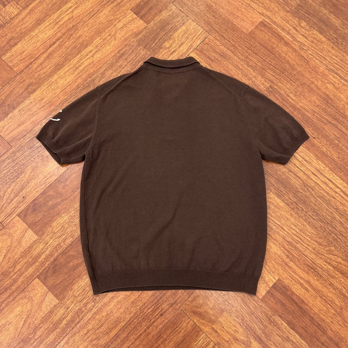 XL 건지울른스 브라운 반팔 니트  상품이미지2