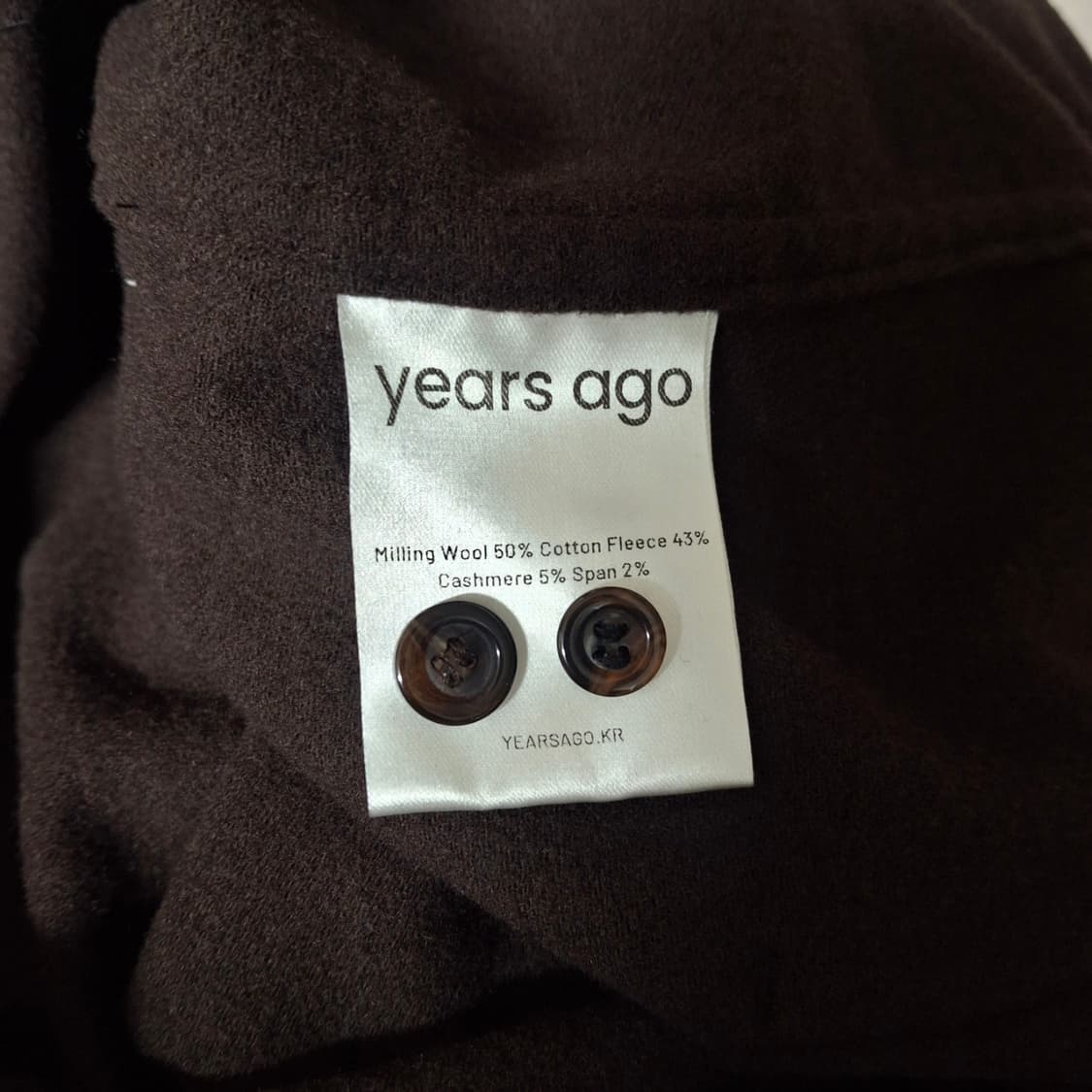 [4] 이얼즈어고 울 캐시미어 셔츠 자켓 브라운 상품이미지9