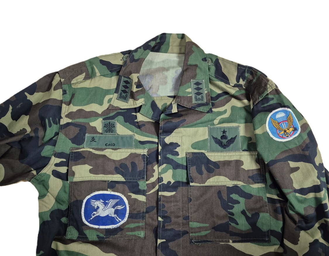 육군 구형 7공수특전여단 보병 대위 초기형 동계 전투복 상의 (XL) 상품이미지6