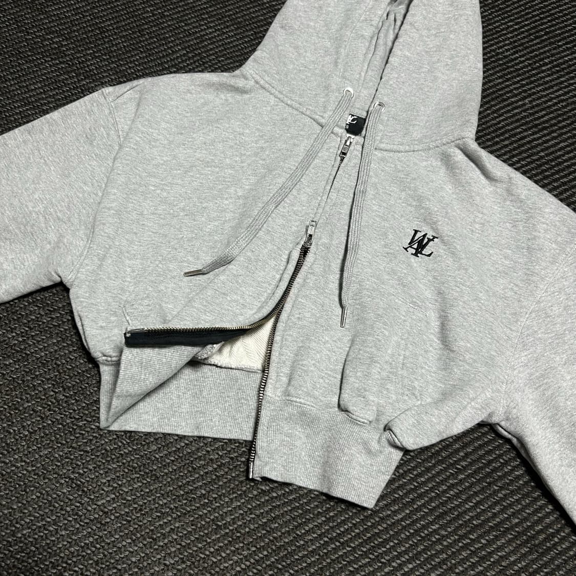 [XS] Wooalong 우알롱 크롭 투웨이 후드집업 자켓 상품이미지2