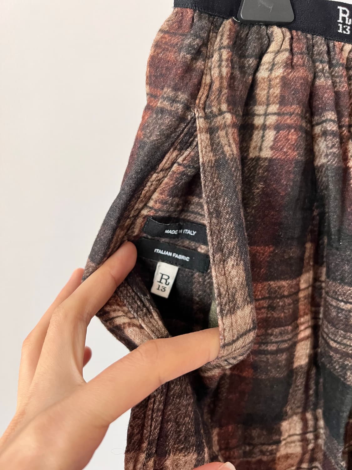 R13 체크 스커트 25fw 상품이미지4