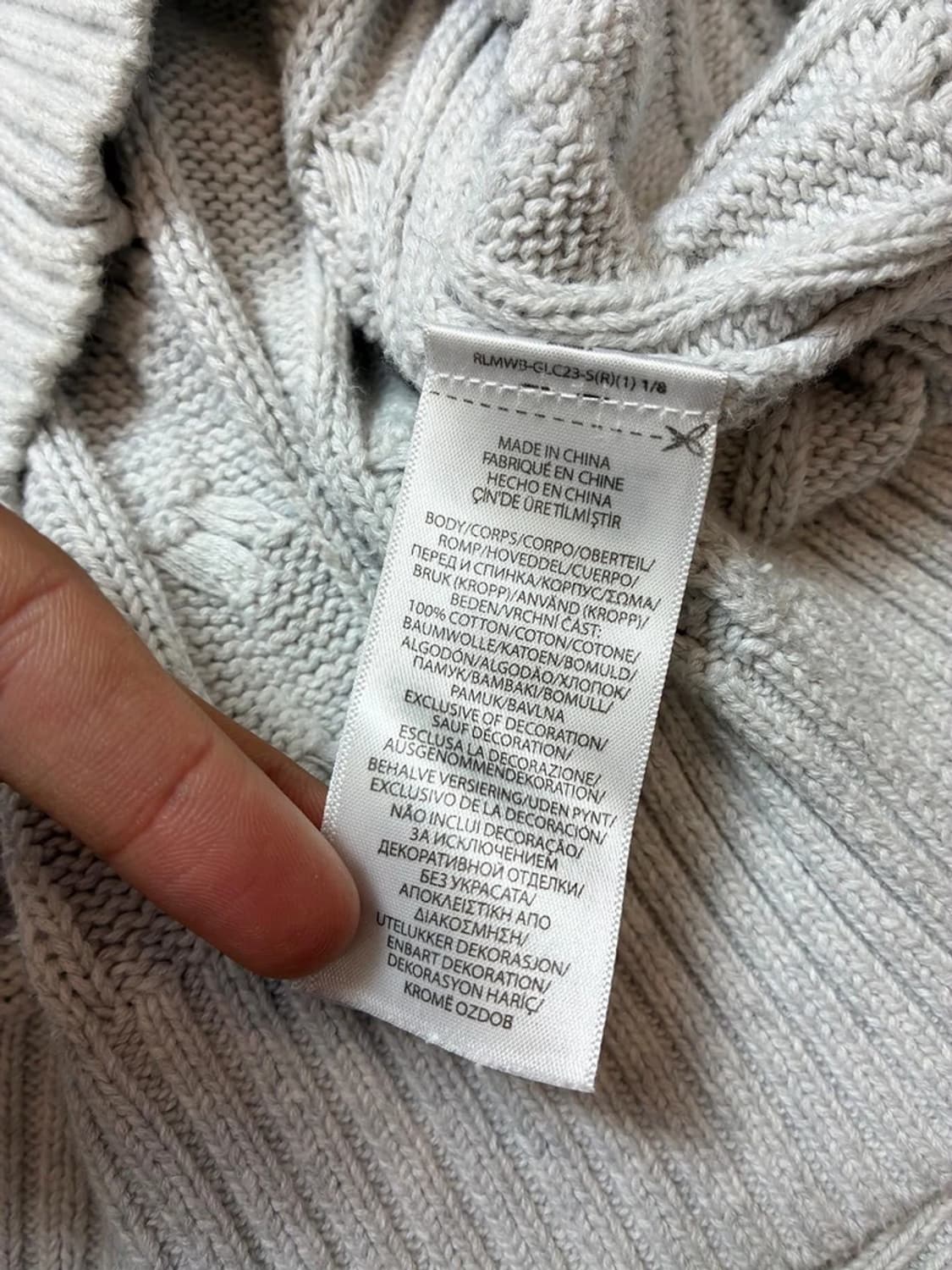 폴로 랄프로렌 시그니처 큐알 신형 포니 케이블 니트 PN8768 상품이미지7