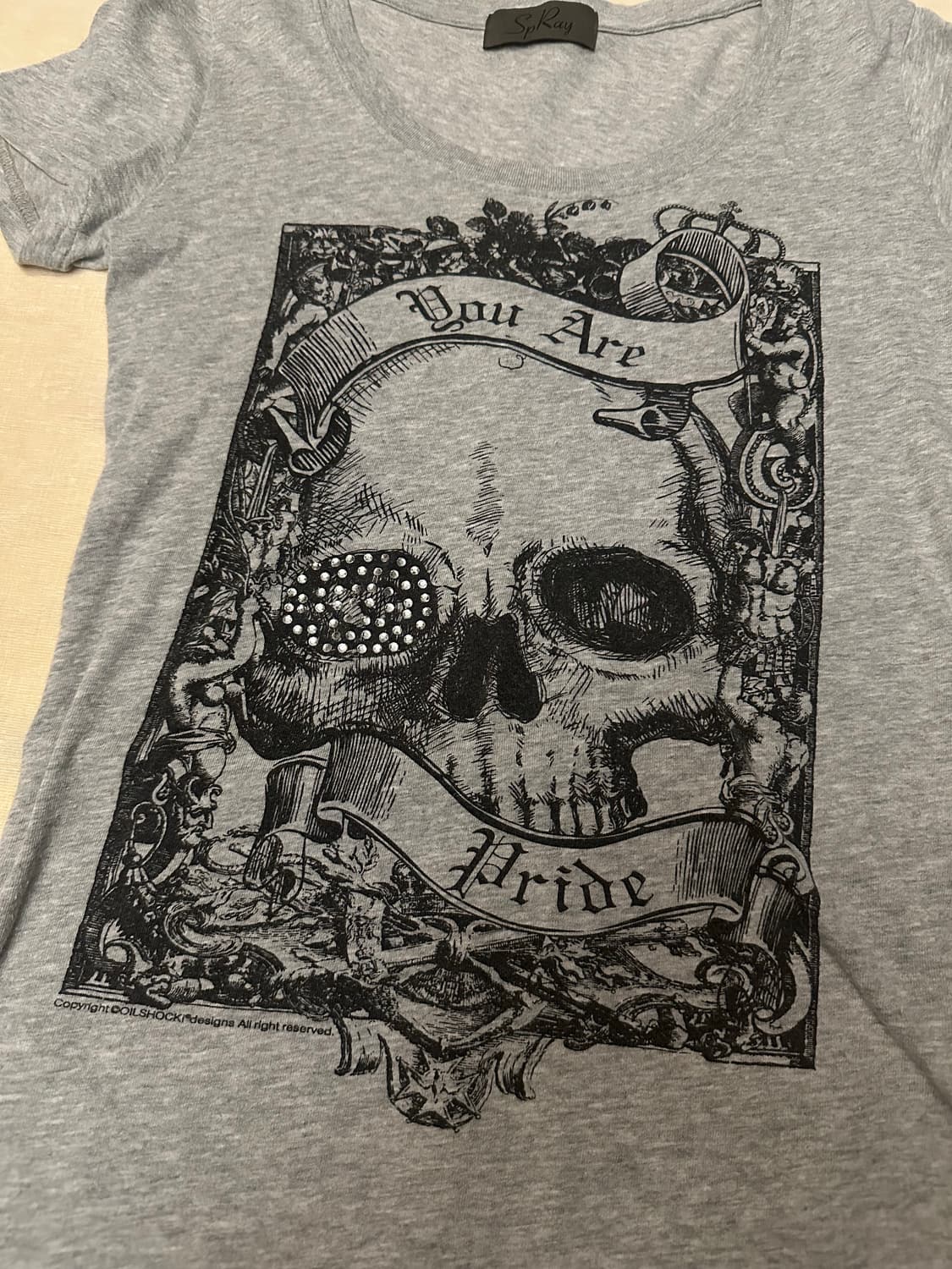 “Sp Ray“ Skull beads short sleeve 상품이미지2