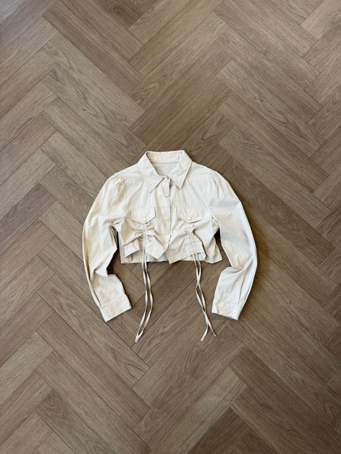 ivory snap crop shirt 상품이미지7