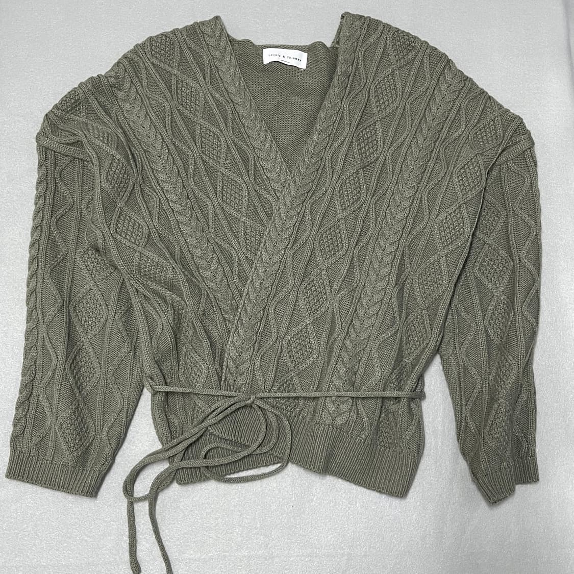 카키 가디건 상품이미지1