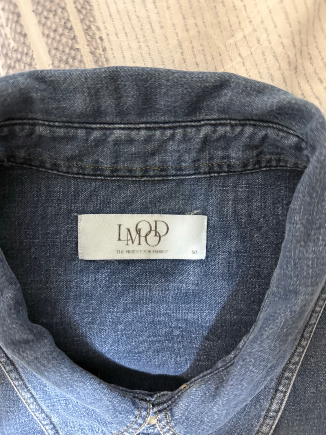 (50) 엘무드 테리 데님 팬츠 미들 블루 상품이미지4