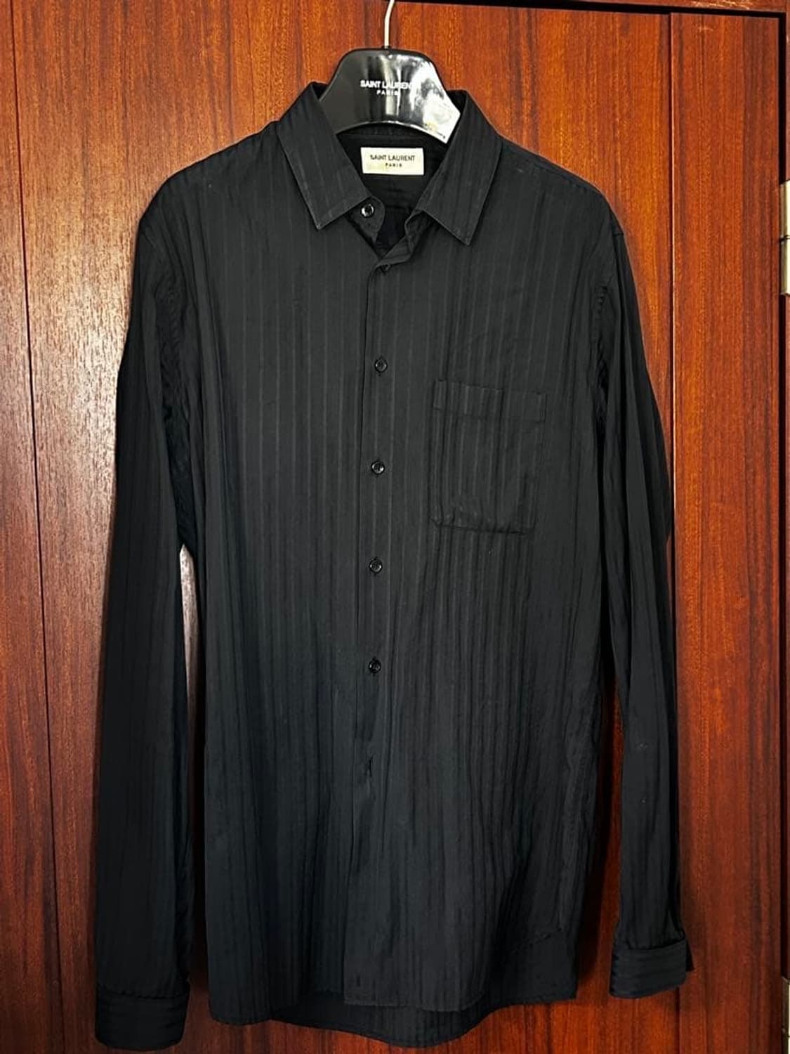 [이준호님 착용] 생로랑 21ss 스트라이프 실크 셔츠 상품이미지1