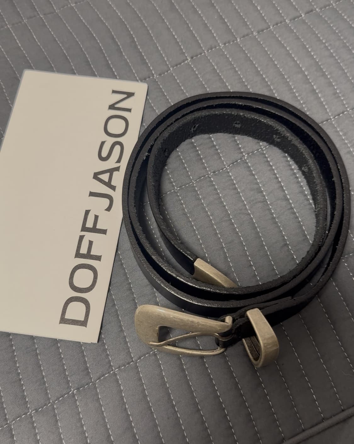 도프제이슨 웨스턴 하드레더 벨트 블랙  상품이미지1