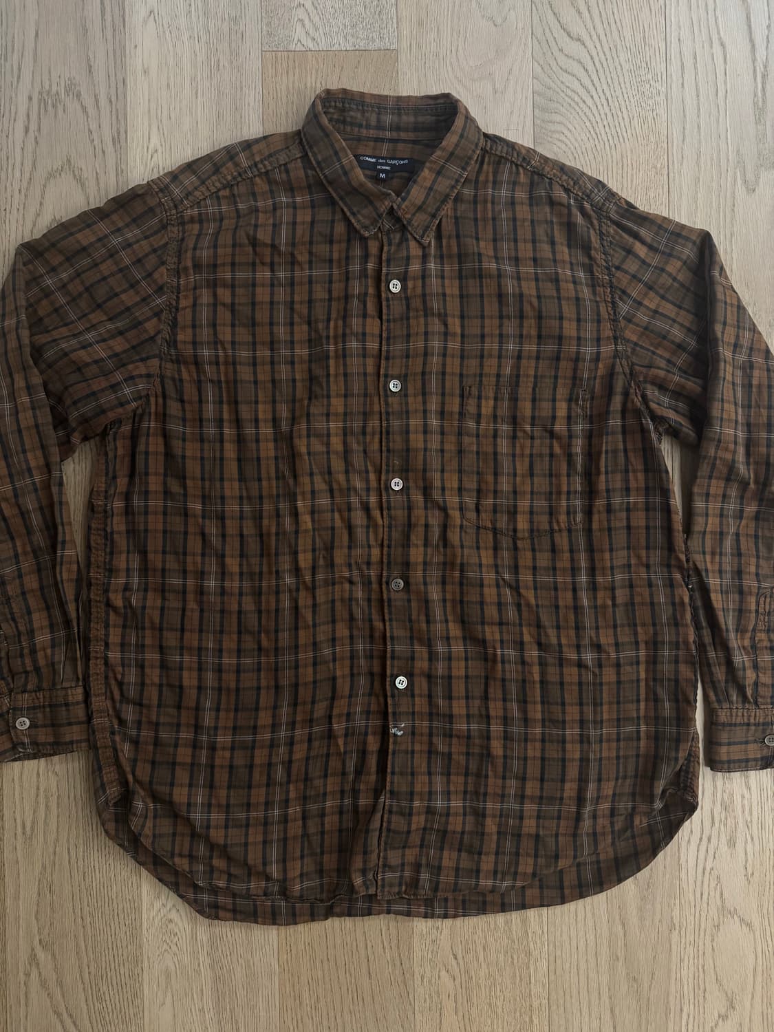 꼼데가르송 옴므 체크 셔츠 상품이미지2