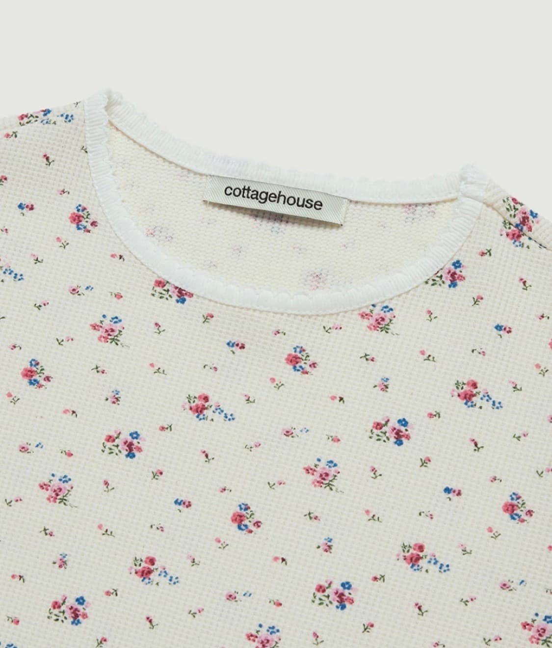 카티지하우스 플라워 와플 티셔츠 M 상품이미지3