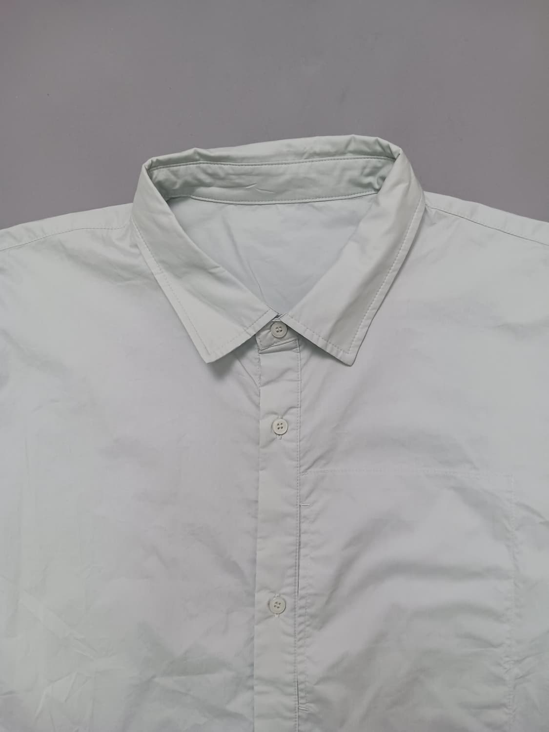 [M] 라퍼지스토어 연녹 오버핏 밑단 스트링 셔츠 상품이미지2