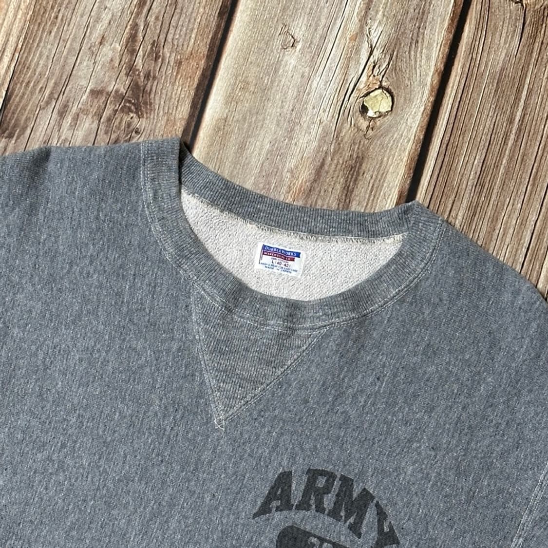 더블웍스 by 웨어하우스 ARMY 프린팅 컷오프 스웻 셔츠 L 사이즈 상품이미지4