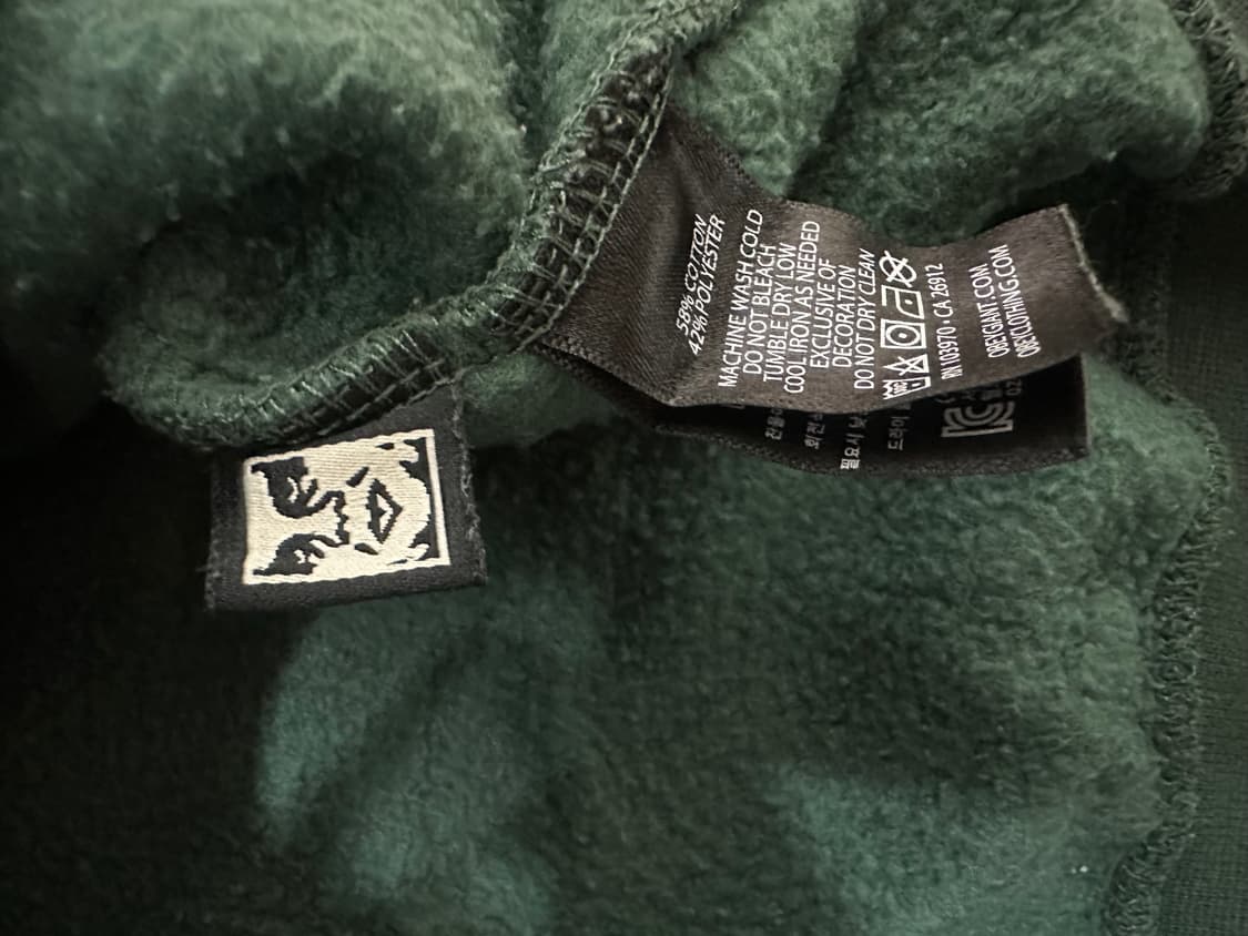 OBEY 오베이 뽀글로고 그린 후드티 상품이미지5