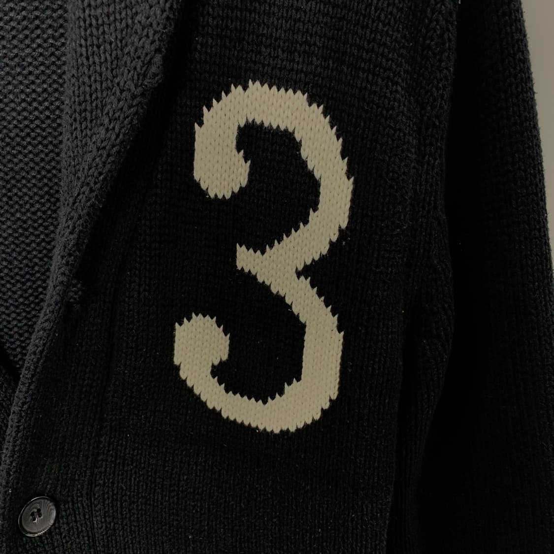 아디다스 3로고 블랙 숄카라 니트 가디건 상품이미지4