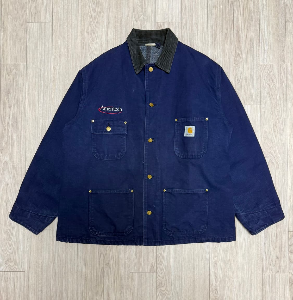 90s Carhartt 칼하트 CB102 Navy 초어 코트 상품이미지2