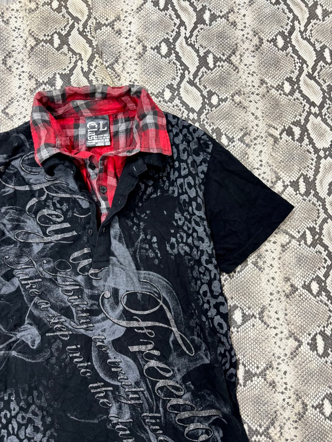 “Clash” 00’s Design Check Layered Leopar 상품이미지4