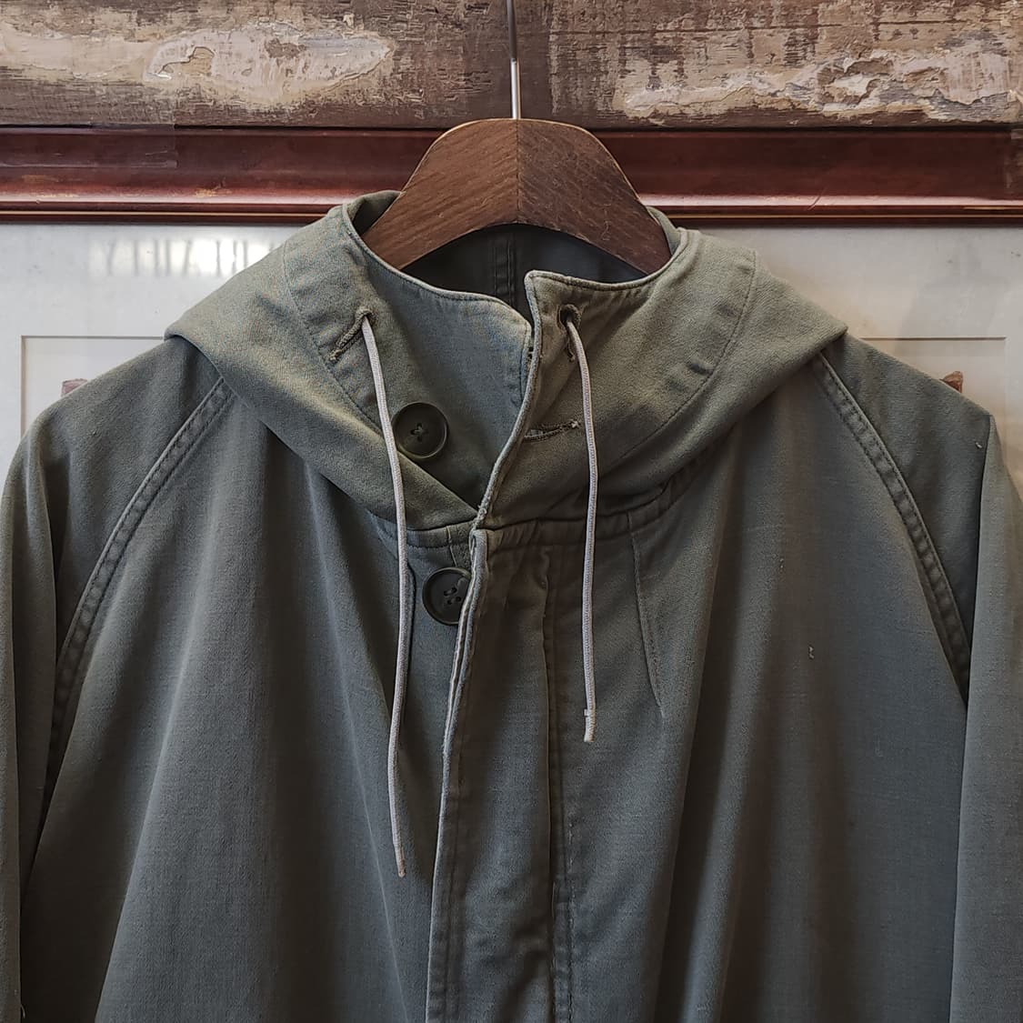 빈티지 프랑스군 m64 밀리터리 모즈파카 올리브 그린 페이딩 92C 상품이미지3